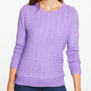 Talbots Lavender Cable Knit Sweater